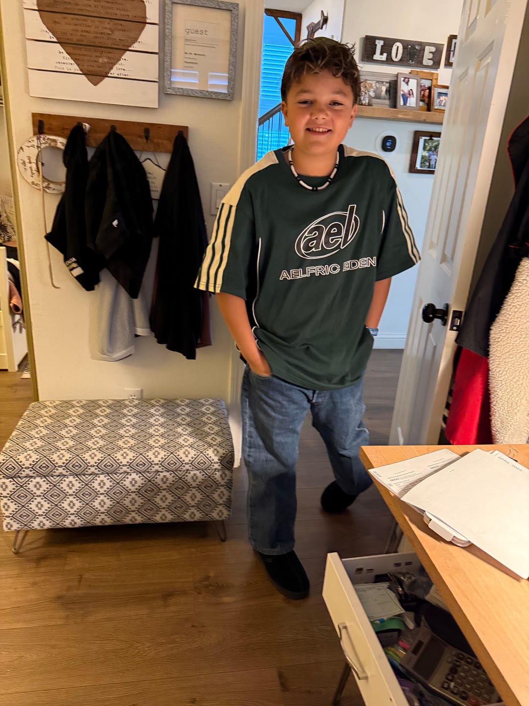 Customer photo review of Aelfric Eden Color Block Speedway Tee
