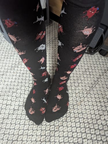 Customer photo review of Goofy Organs Bamboo Compression Socks