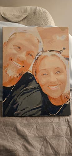 Customer photo review of Custom Paint by Numbers Kit for Personalized Artwork