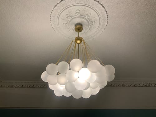 Customer photo review of Bubble Cluster Glass Chandelier Light