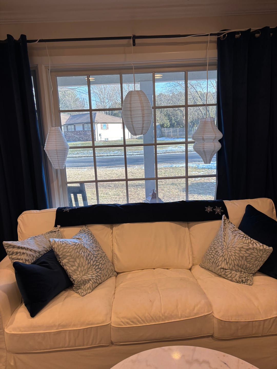 Customer photo review of Beige / Ivory Beehive Unique Shaped Paper Lantern, 10-inch x 14-inch
