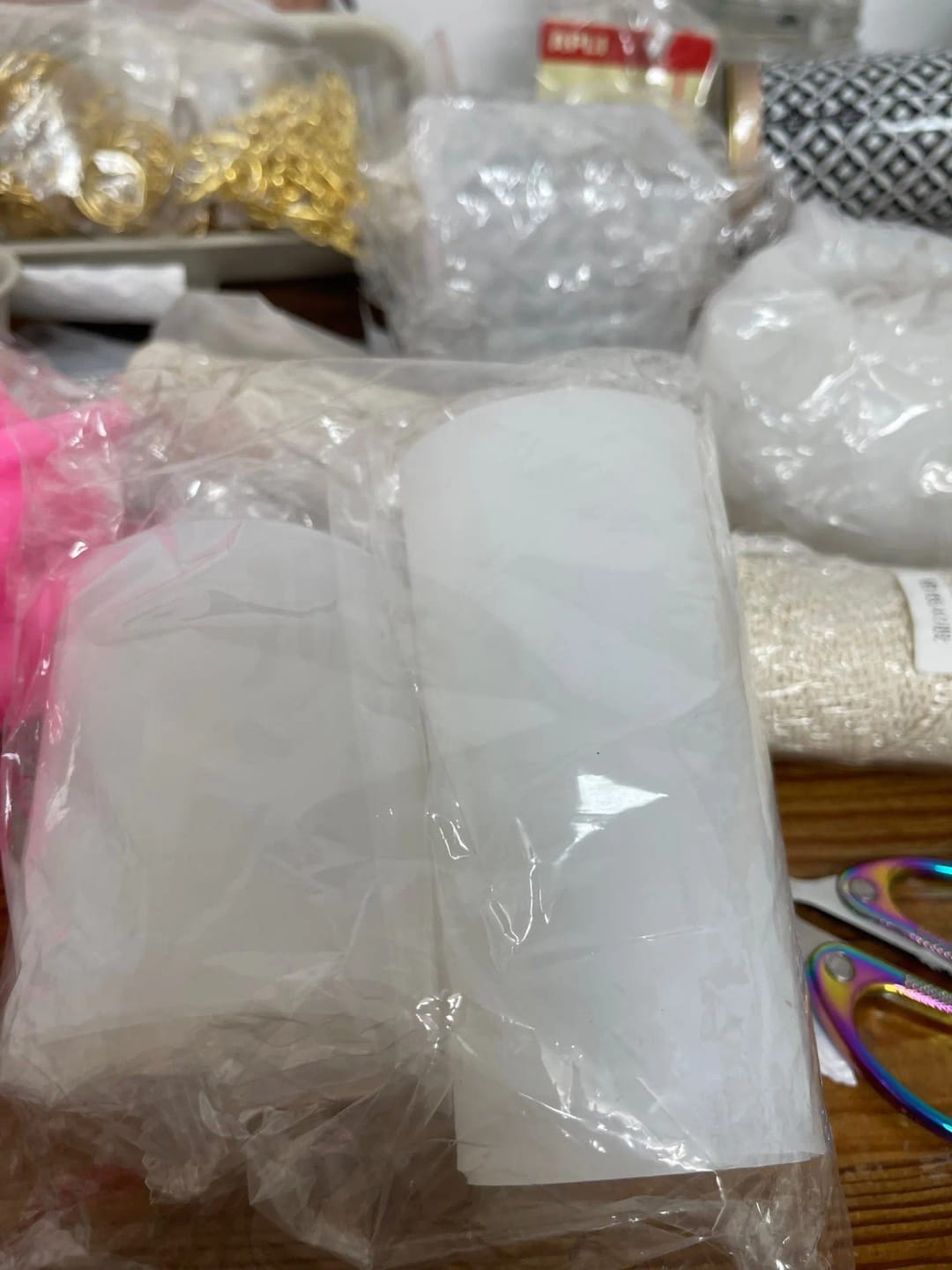 Customer photo review of Silicone Candle Mold Knot Cylindrical — White | KIMLUD