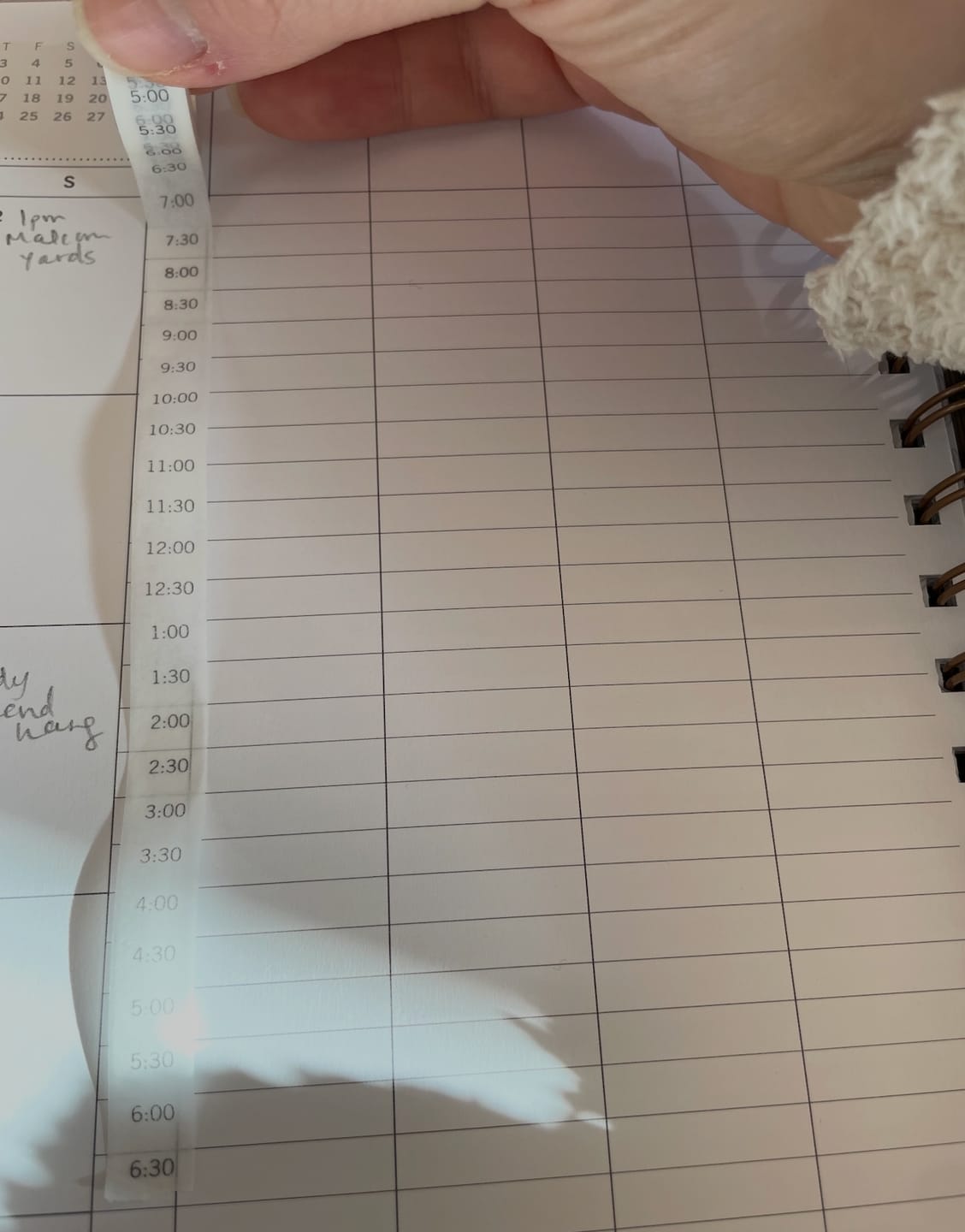 Customer photo review of Half-Hour Time Washi Tape