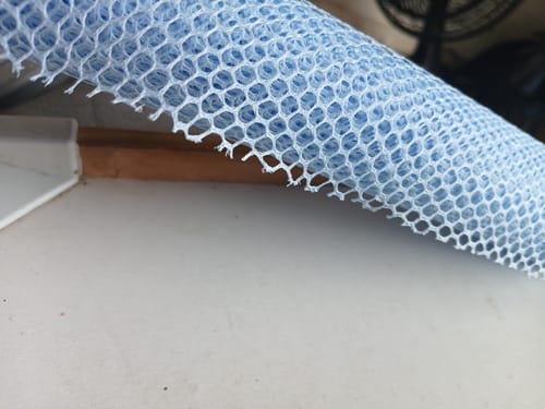 Customer photo review of TELA ENGOMADA VOLEI COR AZUL BEBE