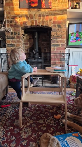 Customer photo review of STEP'n'SIT® • Helper Tower - Table • Convertible 2-in-1