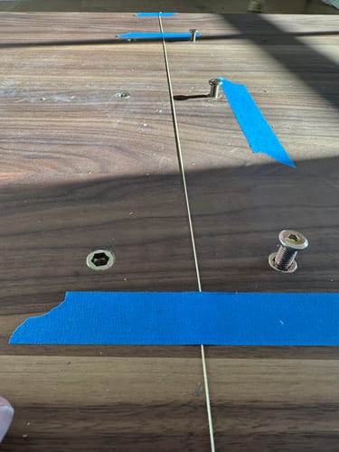 Customer photo review of Threaded Inserts And Bolts | Size M6 and M8 | 20 Sets | Table Leg Hardware