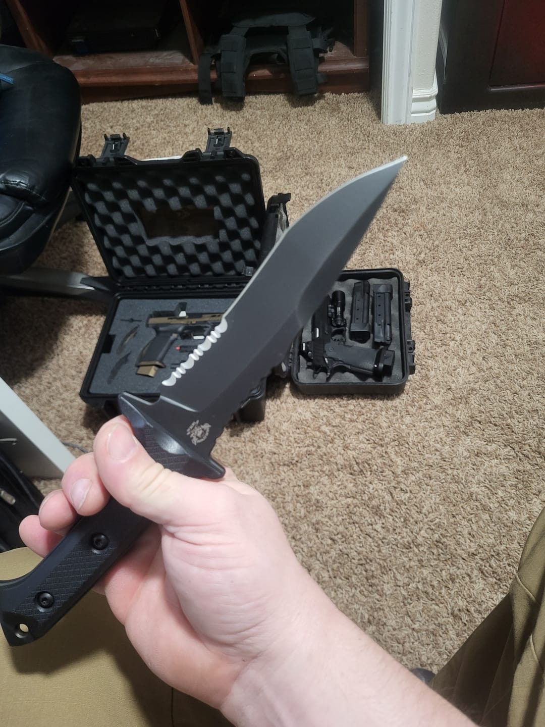 Customer photo review of Riptide Spear Point Serrated