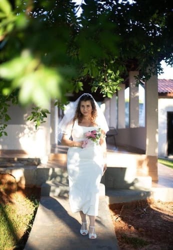 Customer photo review of Sandália Noiva Velvet Off White