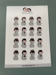 Customer photo review of Vacation Days Planner Stickers