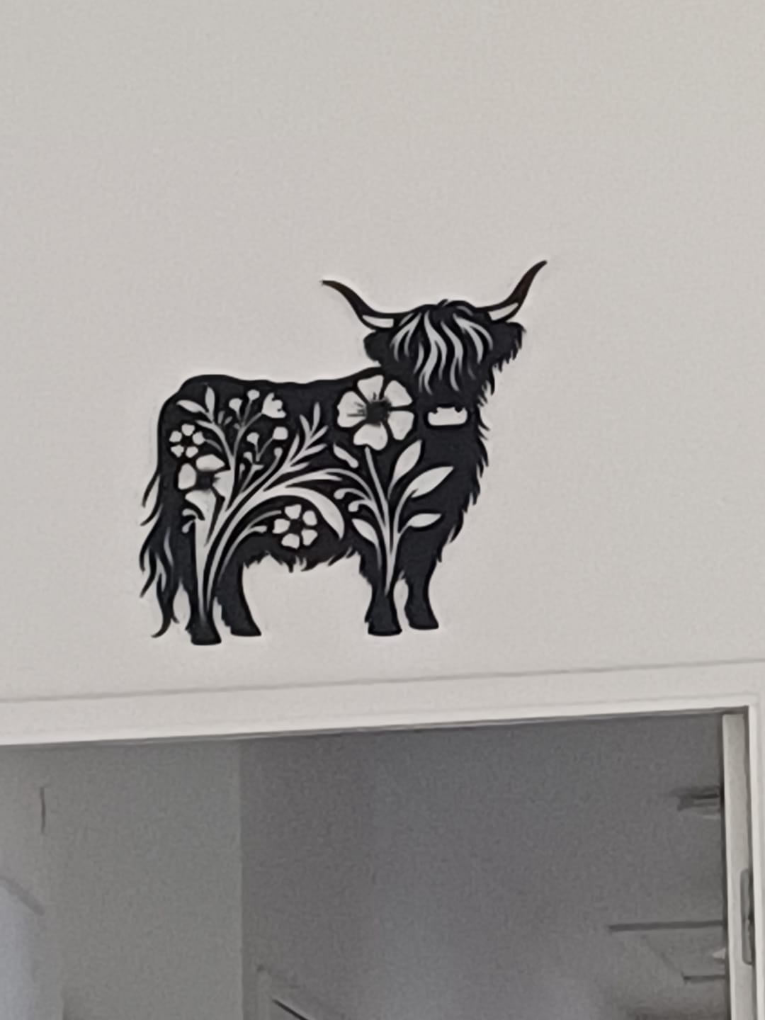 Customer photo review of Floral Highland Cow