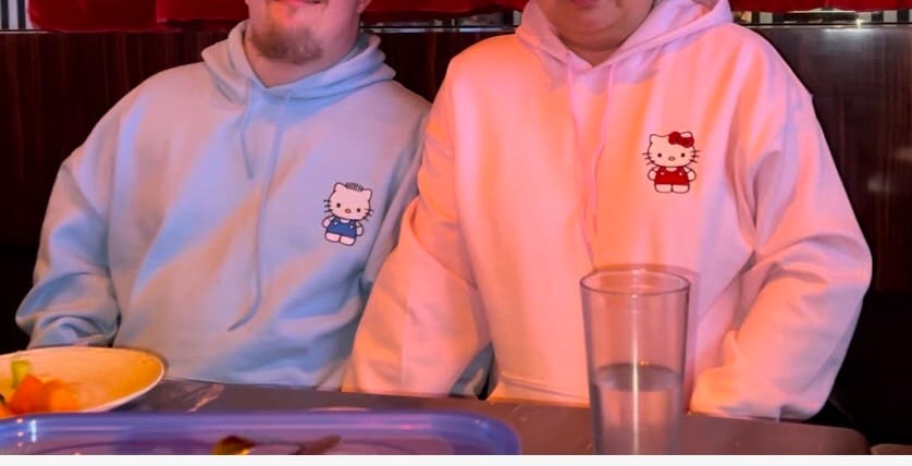 Matching tees on a weekend date