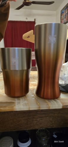 Customer photo review of Stanley Golden Hour Prismatic™ Pilsner Glass | 443ML