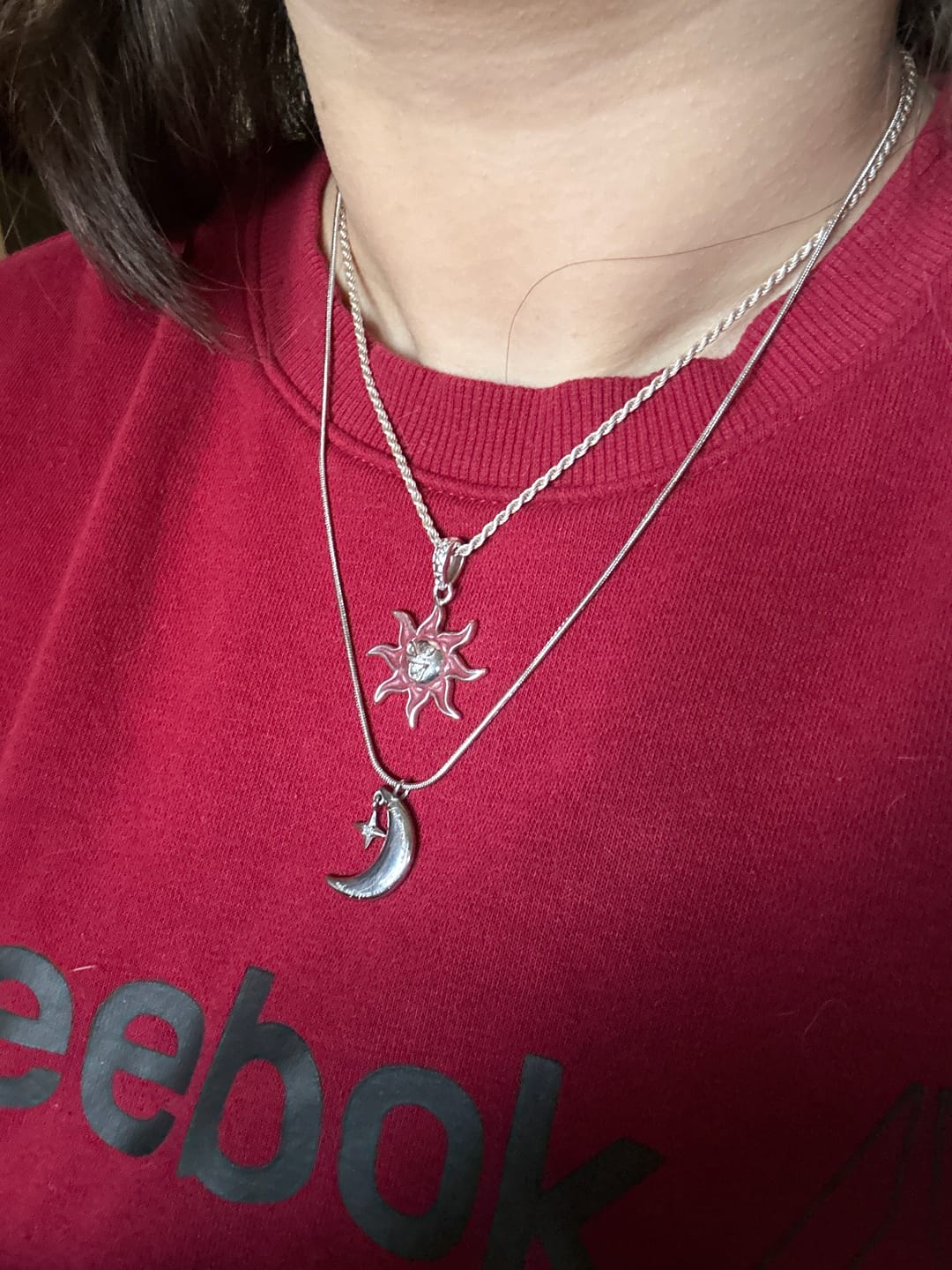Customer photo review of SUNNY THE SOMBER SUN PENDANT