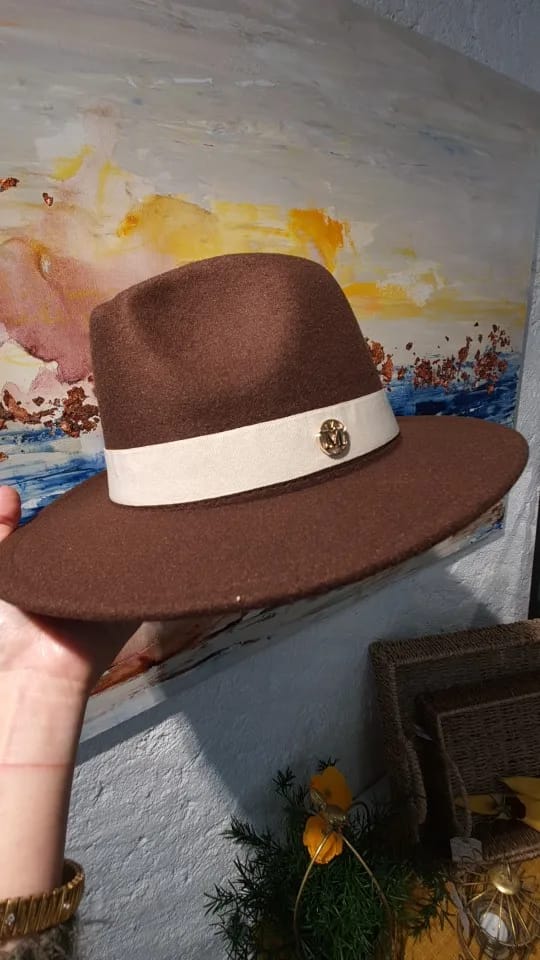 Customer photo review of Panama Felt Fedora Hat Formal Events — Ivory | KIMLUD