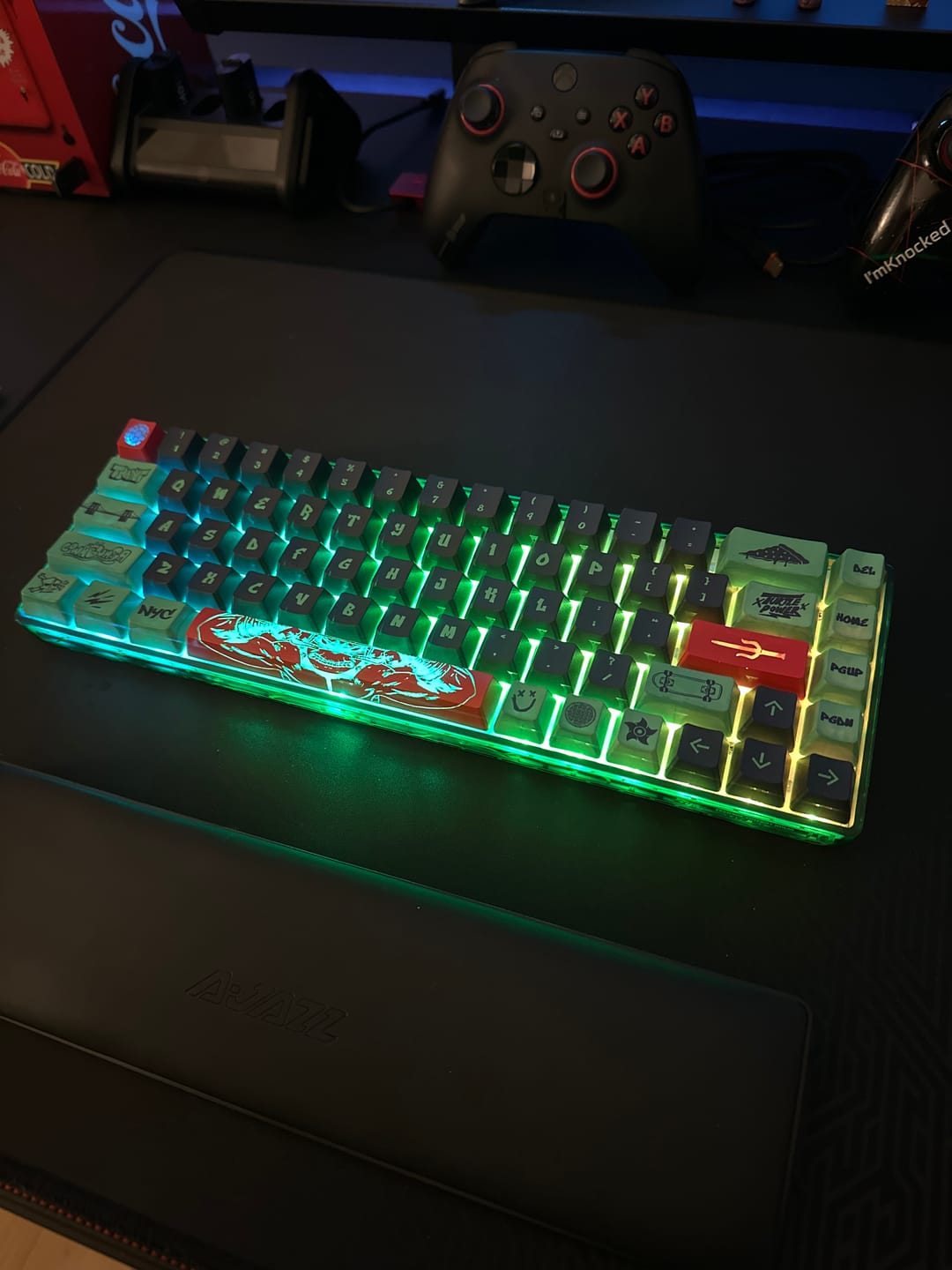 Customer photo review of Banshee K68 Magnetic Switch Keyboard - Teenage Mutant Ninja Turtles (4 Colors in 1)