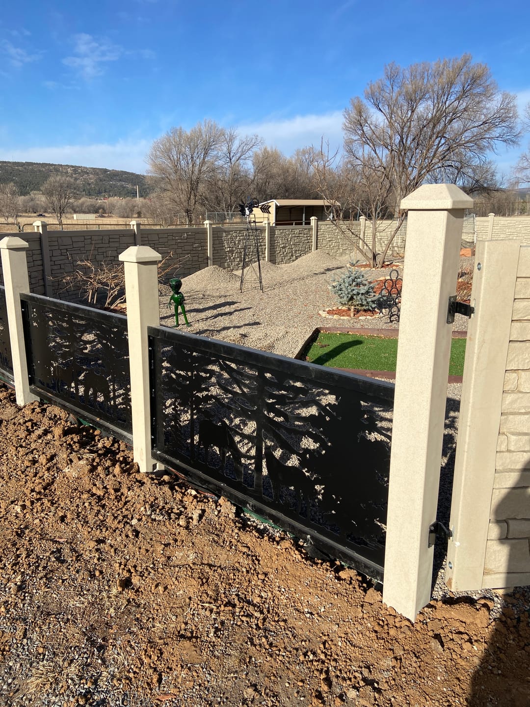 Customer photo review of Horses Landscape Railing Panel Insert