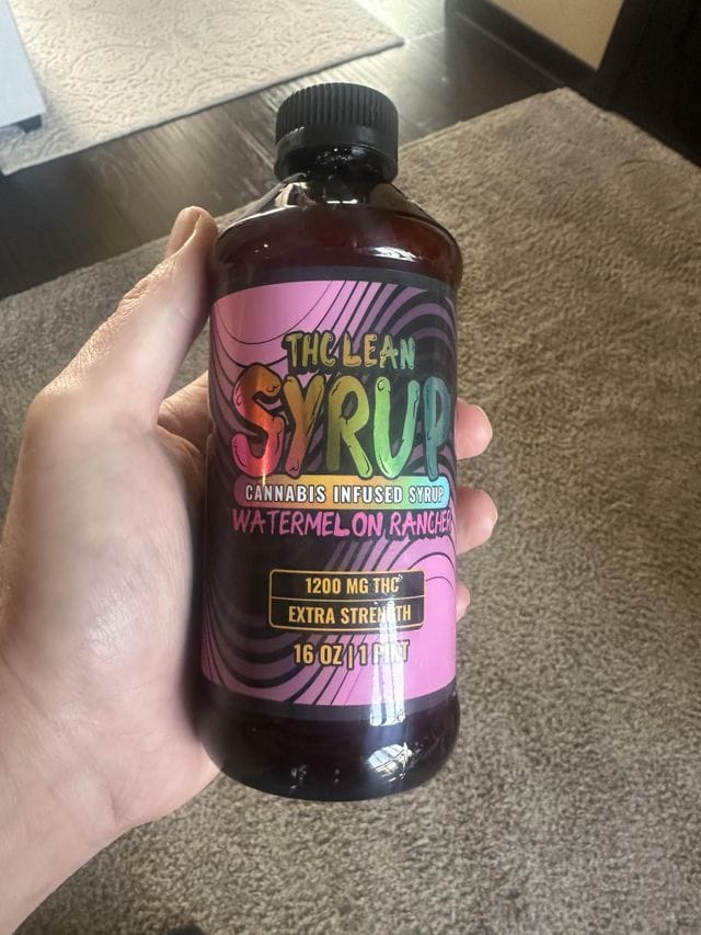 Customer photo review of 1200mg THC Syrup (1 Pint)