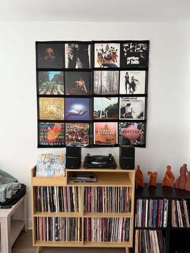 Customer photo review of 12" Vinyl Record Display Frame - LP Wall Storage