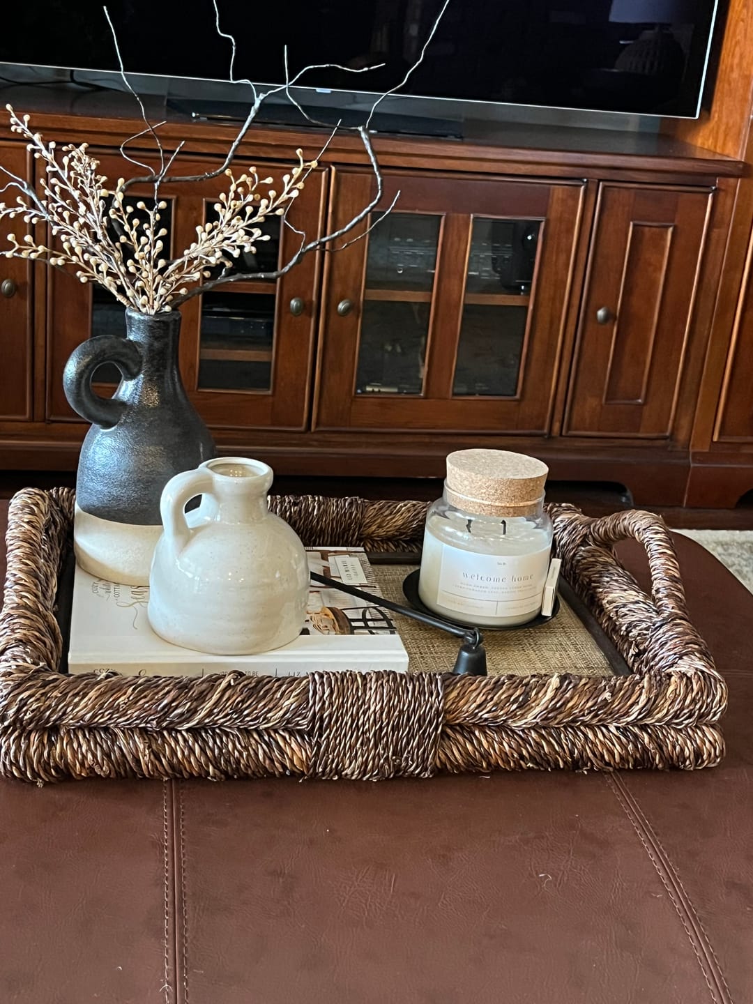 Customer photo review of Welcome Home 22 oz Glass Candle