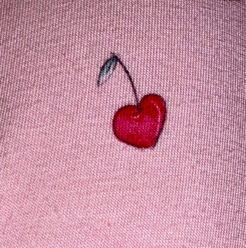 Customer photo review of Ladies Collared Set - PINK CHERRY HEART