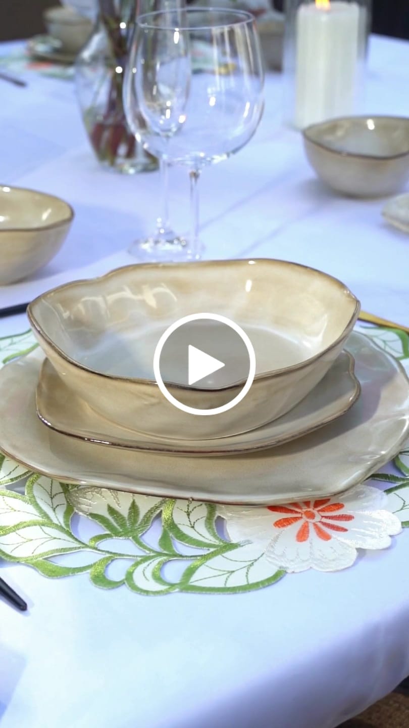 Customer video review of 16-Piece Stoneware Set-Crema