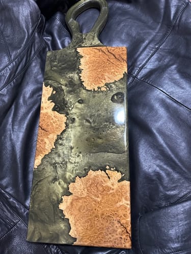 Customer photo review of 30x11.75x1.5" Extra Large Organic Handle Charcuterie Board Silicone Mold