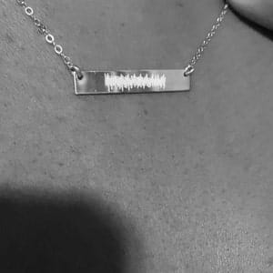 Customer photo review of Actual Baby's Heartbeat Engraved Rectangle Keychain, Child's Doppler, Sonogram Image, Mother's Day Gift, Father's Day, Custom Engraved Photo Keychain