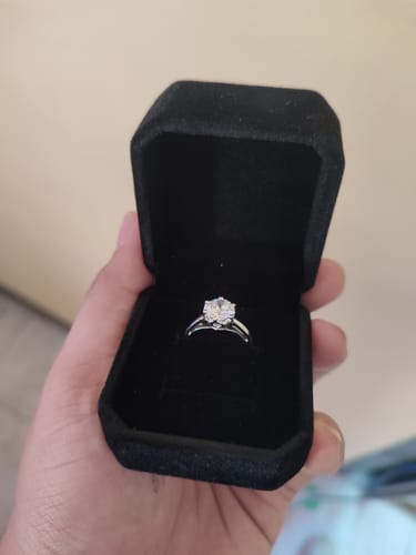 Customer photo review of 1.5ct Lotus Engagement Ring