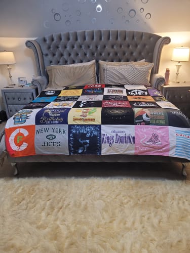 T-shirt quilt featuring new york jets by Dolores from NC