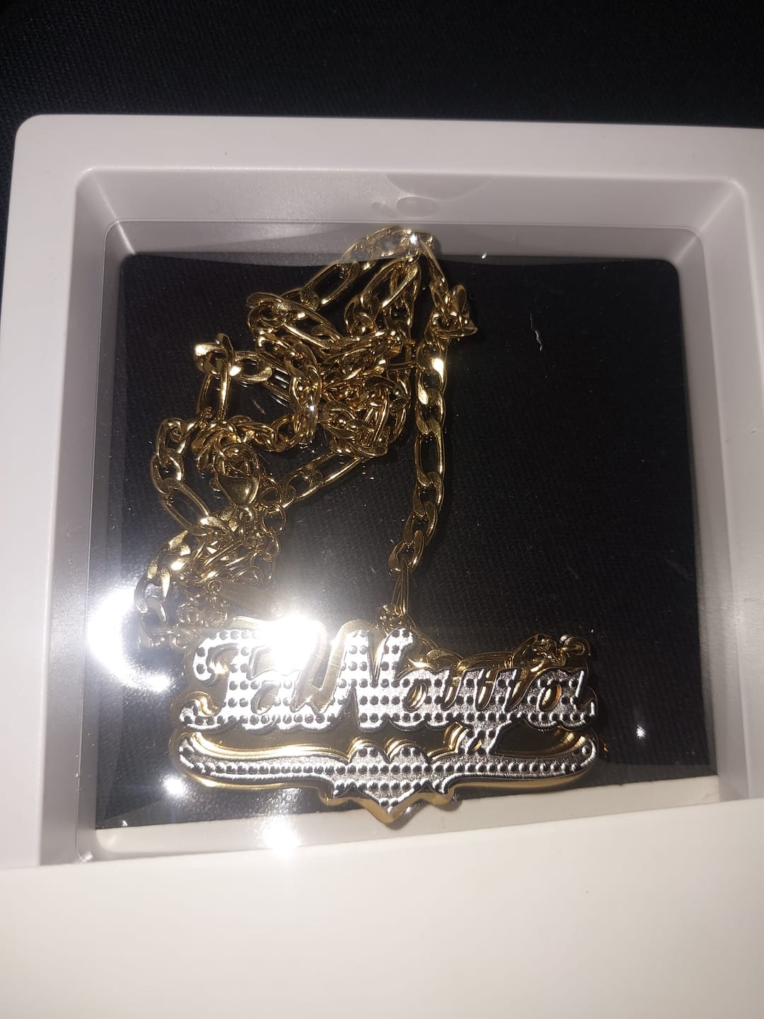 Customer photo review of Kids Love Heart Name Necklace