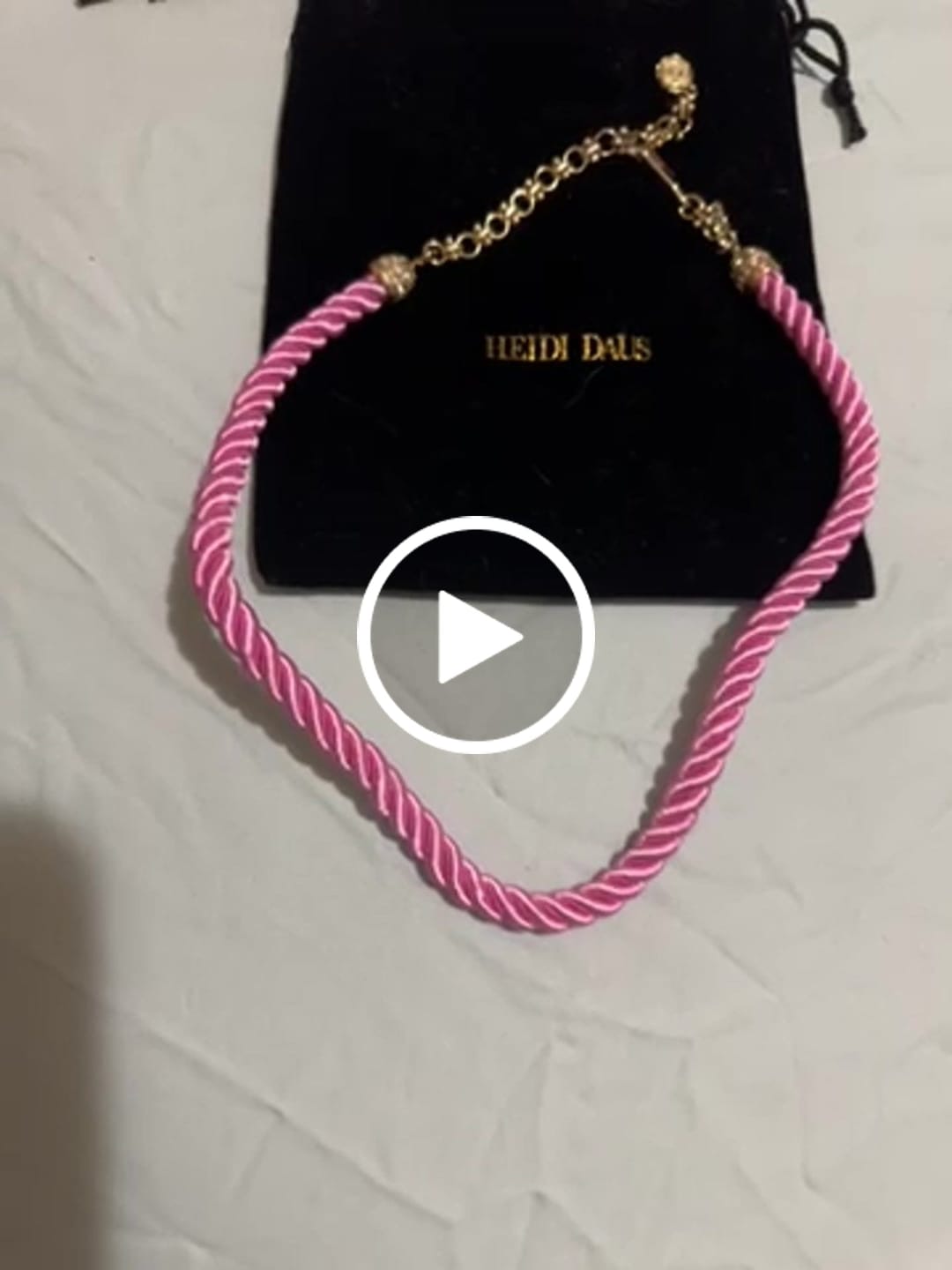 Customer video review of Heidi Daus®"Elegant Essentials" Pin Enhancer Cord Necklace