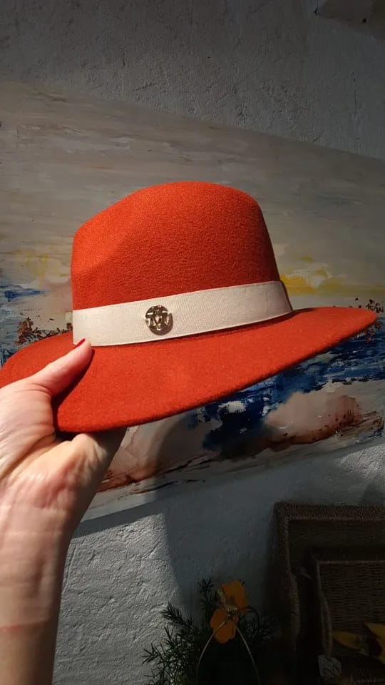 Customer photo review of Panama Felt Fedora Hat Formal Events — Ivory | KIMLUD