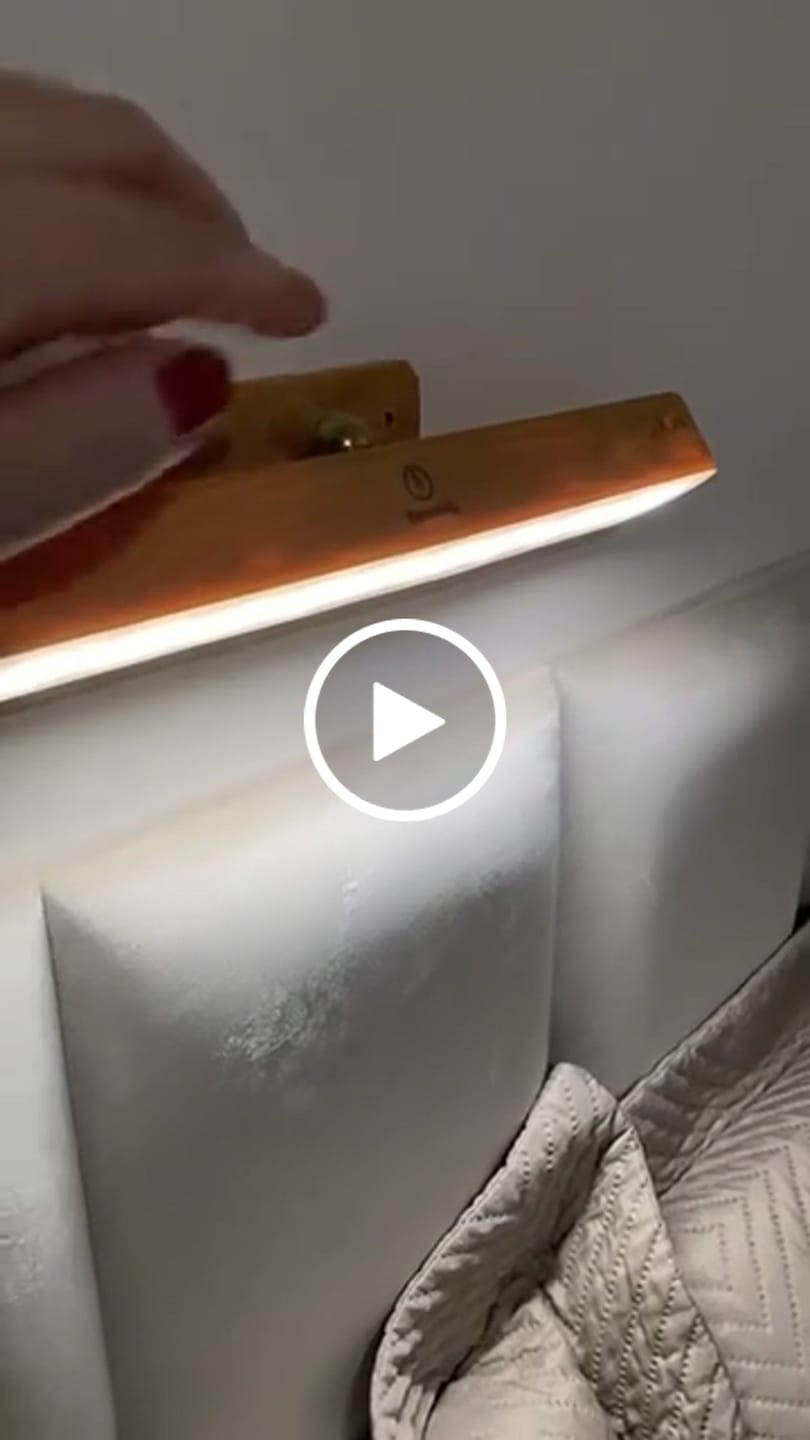 Customer video review of Luminária LED Touch Sem Fio Aura Lux Madeira