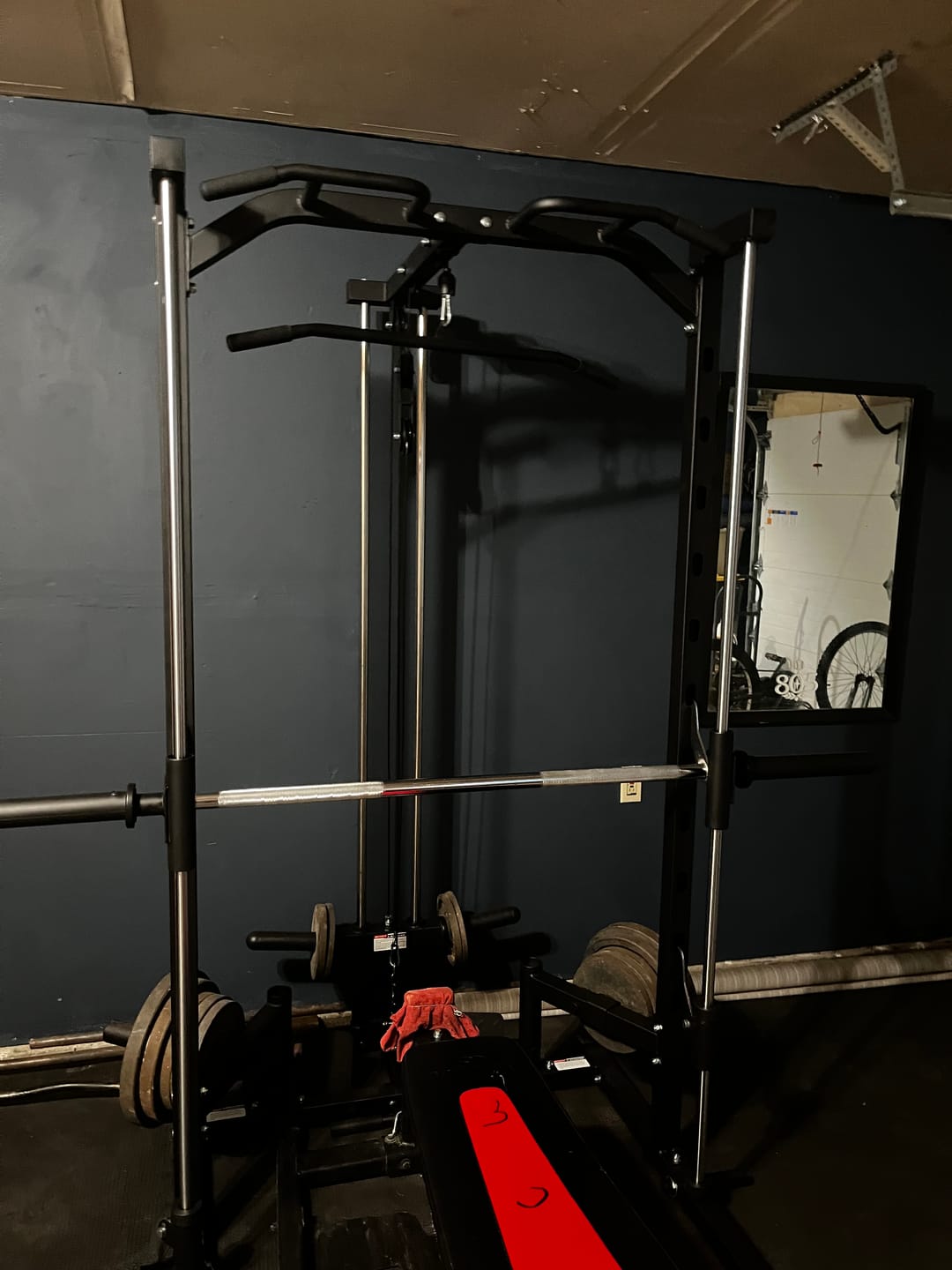 Customer photo review of RitFit PSR05 2.0 Multifunctional Smith Machine Power Rack with LAT-Pull Down System