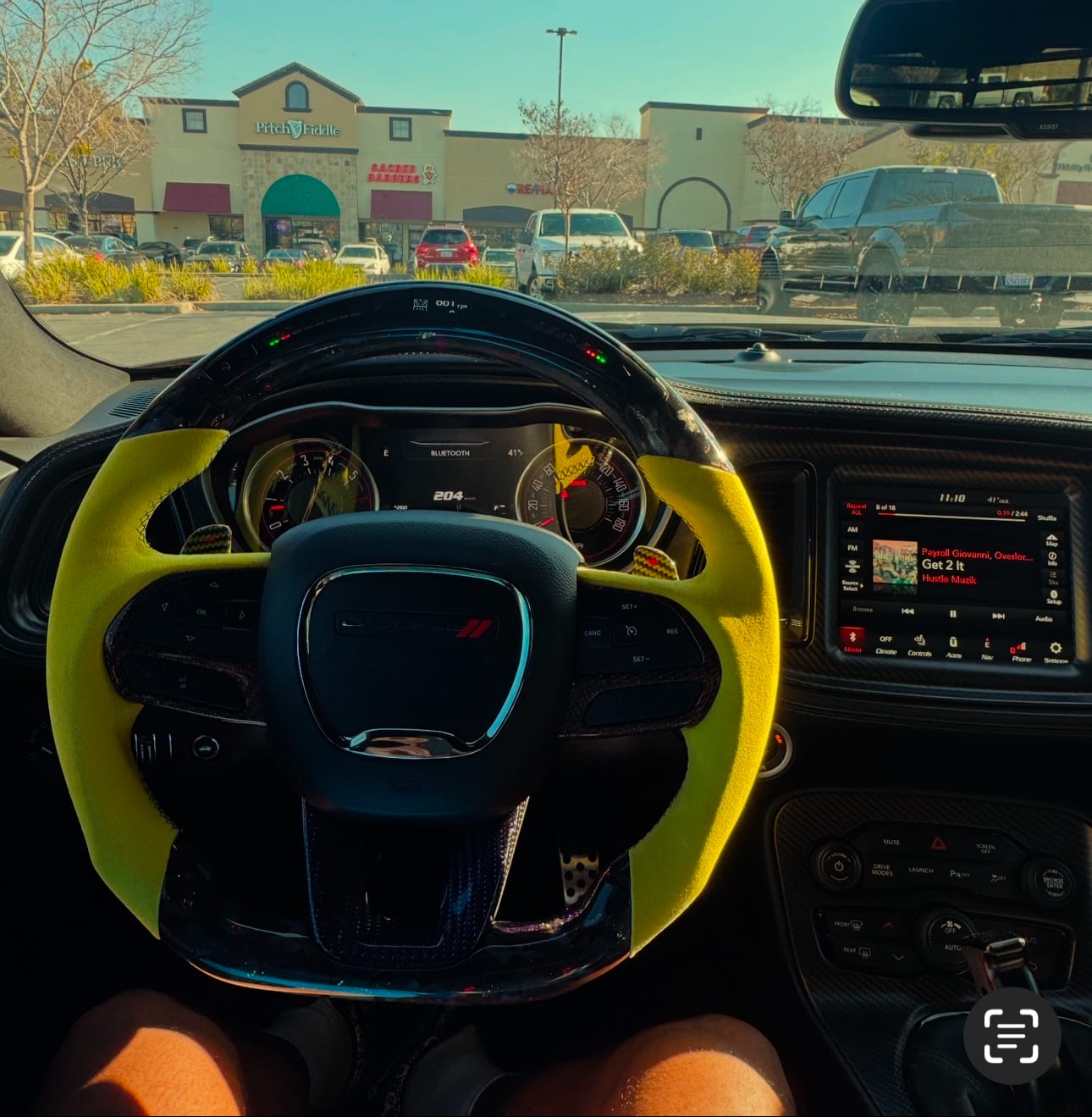 Customer photo review of [Complete/Heated] Customizable Carbon Fiber Steering Wheel | 2015-2023 Dodge Charger Challenger Durango
