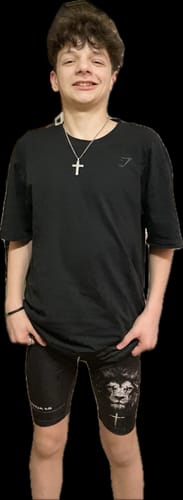 Customer photo review of Joshua 1:9 'Lion' Youth Performance Shorts
