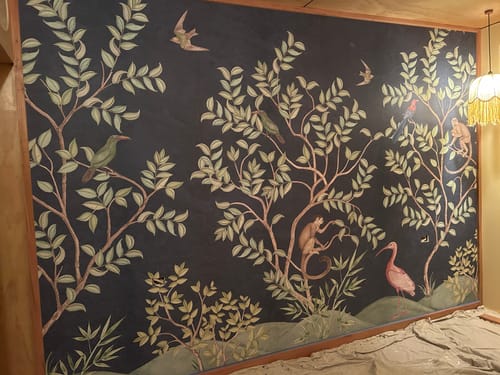 Customer photo review of Monkey Paradise Mural Wallpaper