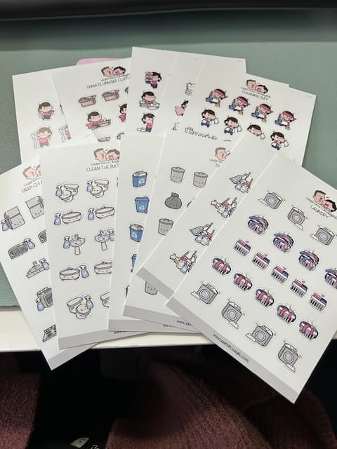 Customer photo review of Chores Planner Sticker Set