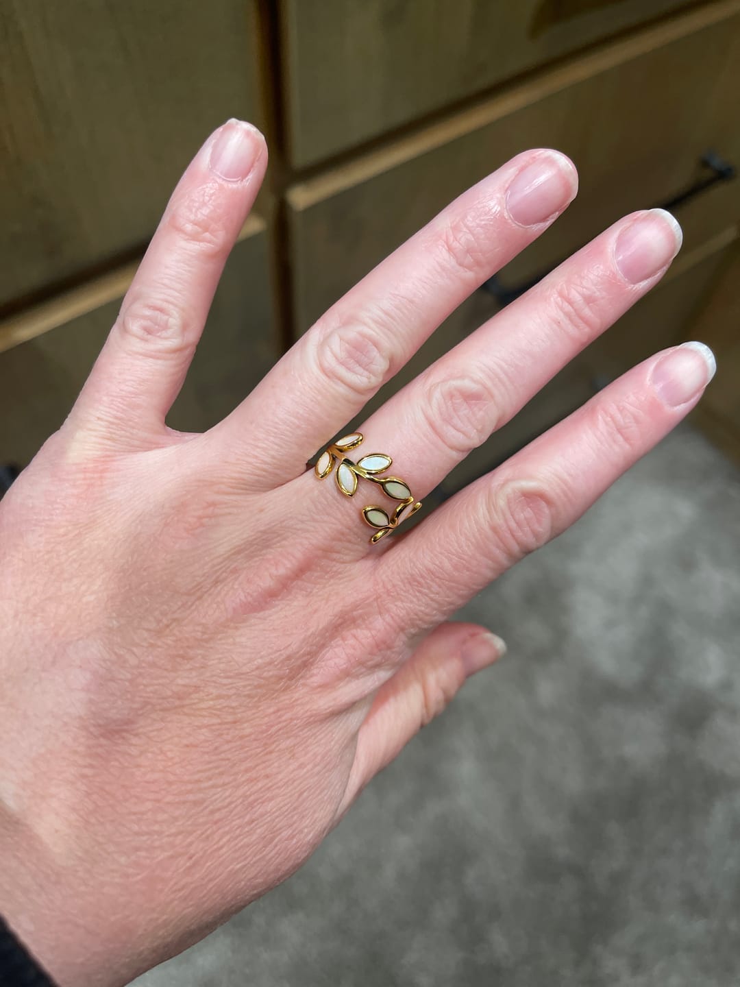 Customer photo review of Gold Leaf Ring