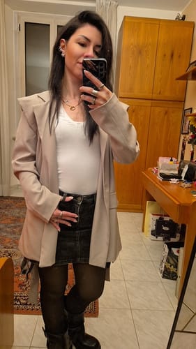 Customer photo review of Blazer Sergey oversize - tortora