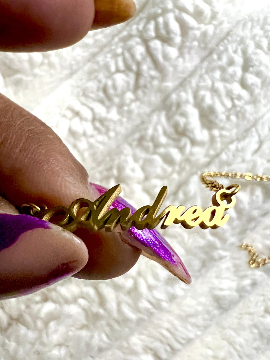 Customer photo review of Personalized Name Anklet/ Bracelet