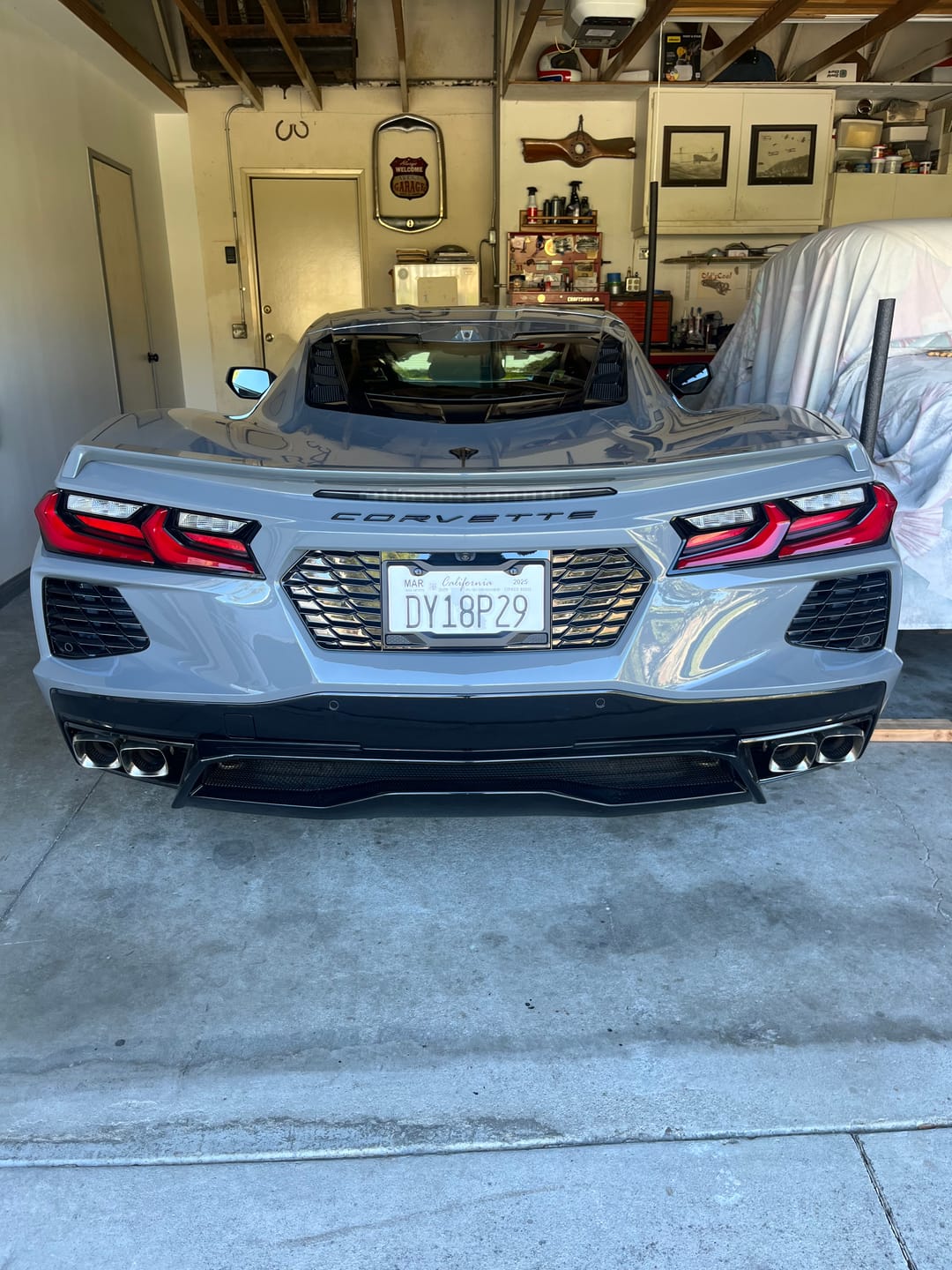 Customer photo review of Chevrolet Corvette C8 License Plate Backing