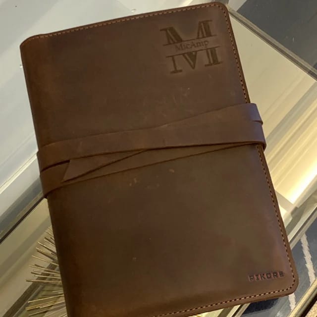 Customer photo review of Leather Custom Sketchbook