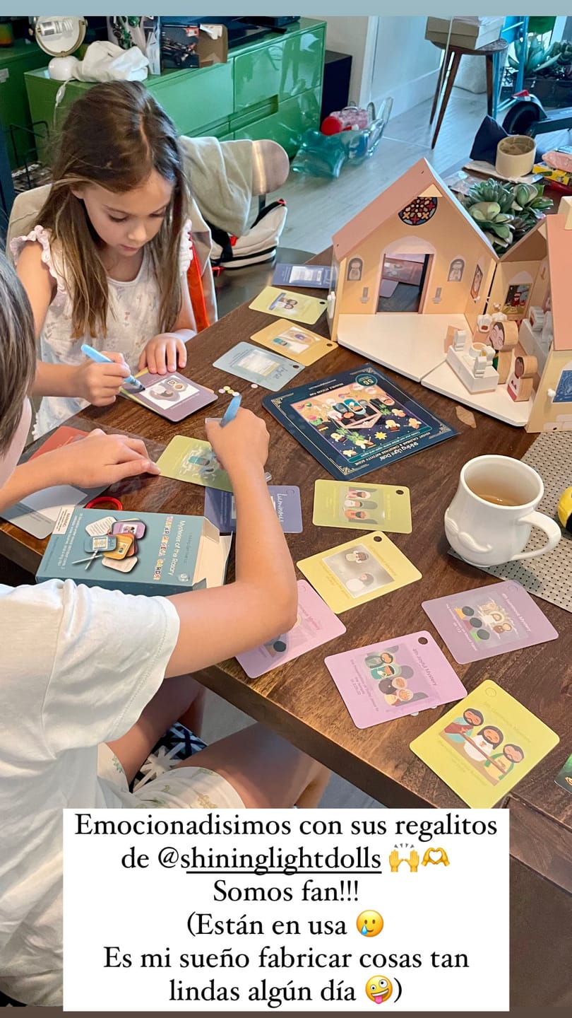 Customer photo review of Mysteries of the Rosary Water Reveal Cards