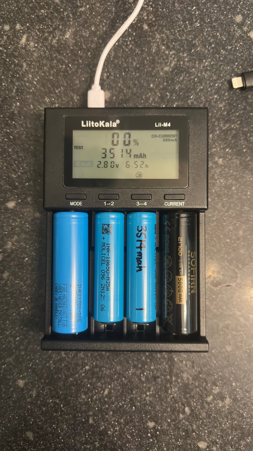 Customer photo review of Molicel M35A 18650 3500mAh 10A Battery