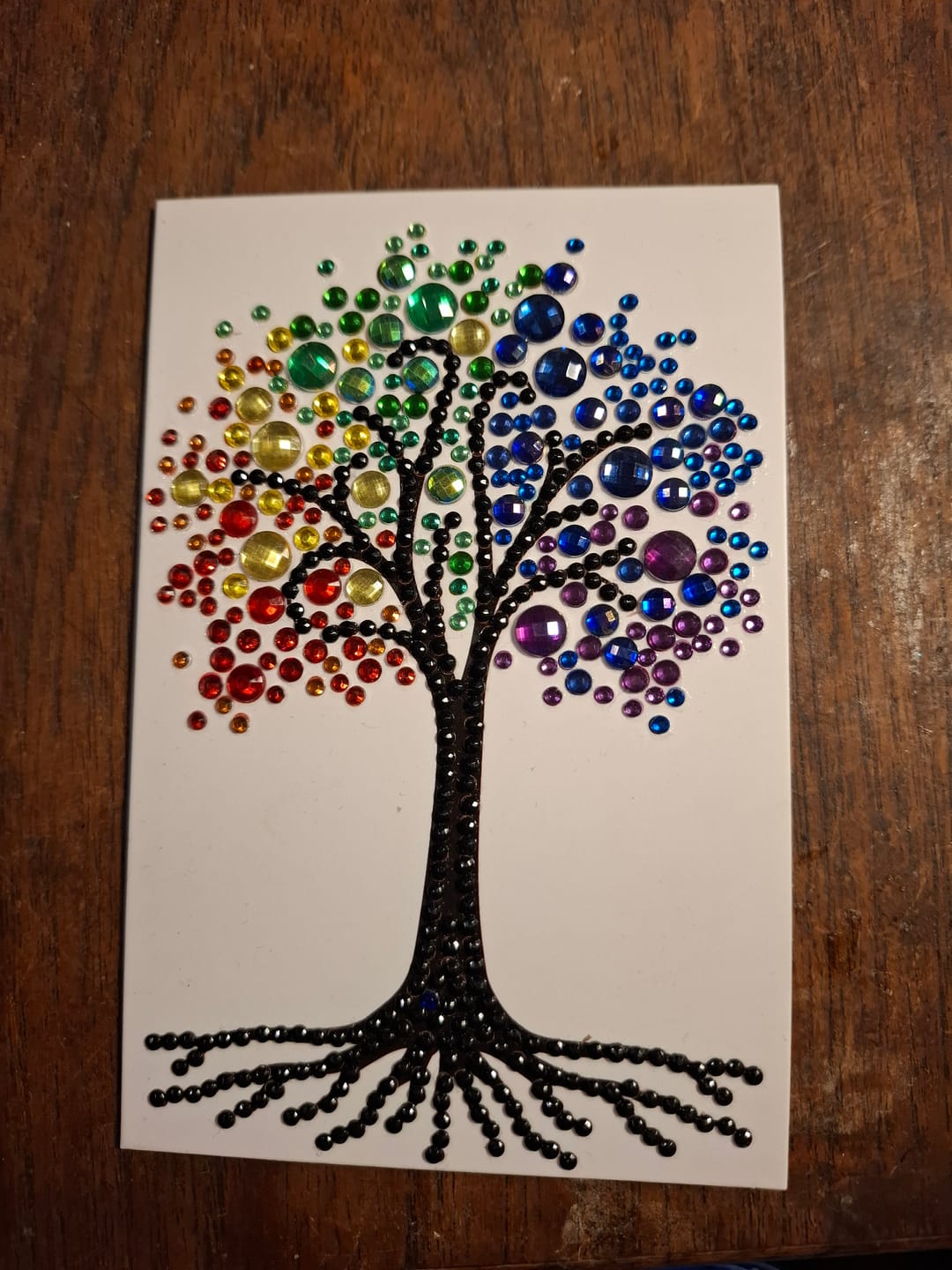 Customer photo review of Rainbow Tree, 10x15cm Crystal Art Card