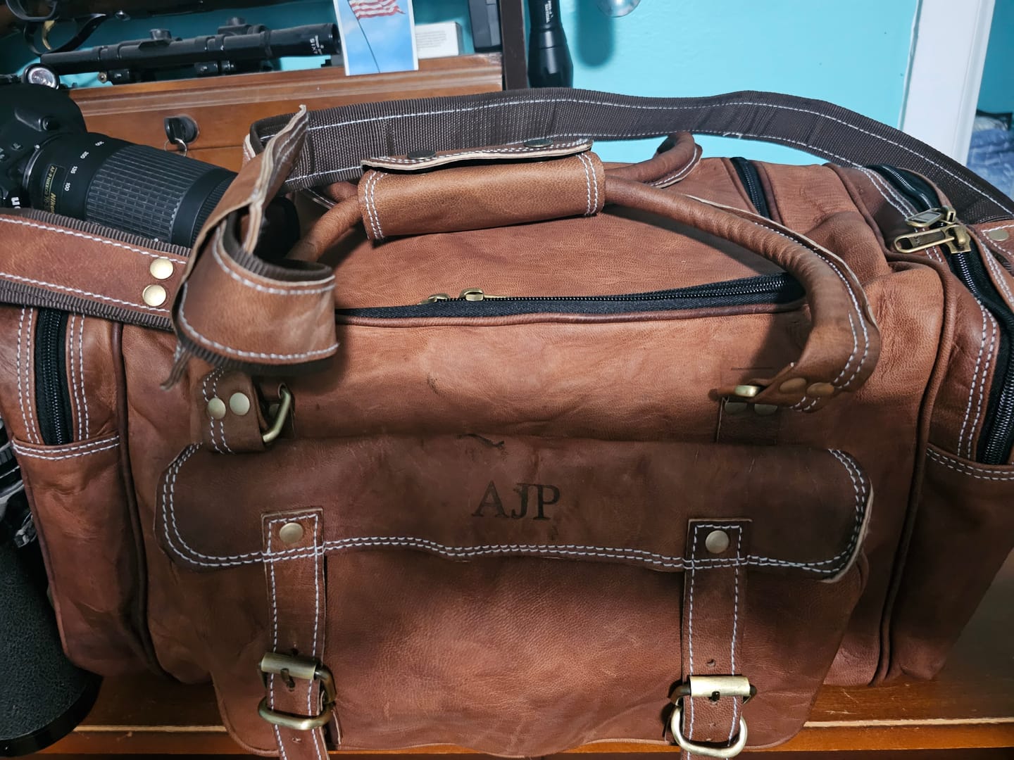 Customer photo review of Traveler Weekender Duffle Bag + FREE Toiletry Bag