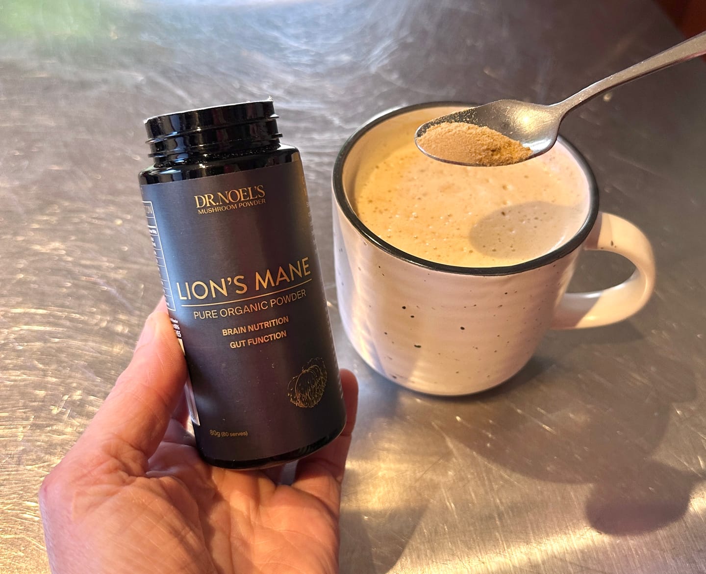 Customer photo review of Concentrated Organic Lion's Mane Mushroom Powder