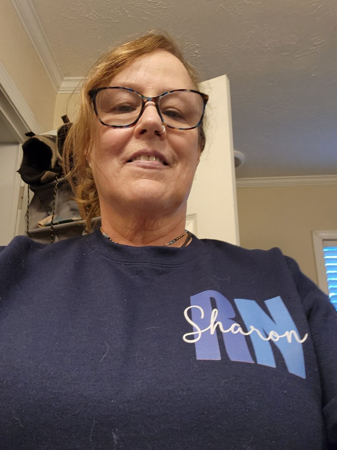 Customer photo review of Personalized Sweatshirt | Blue or Pink Certifications