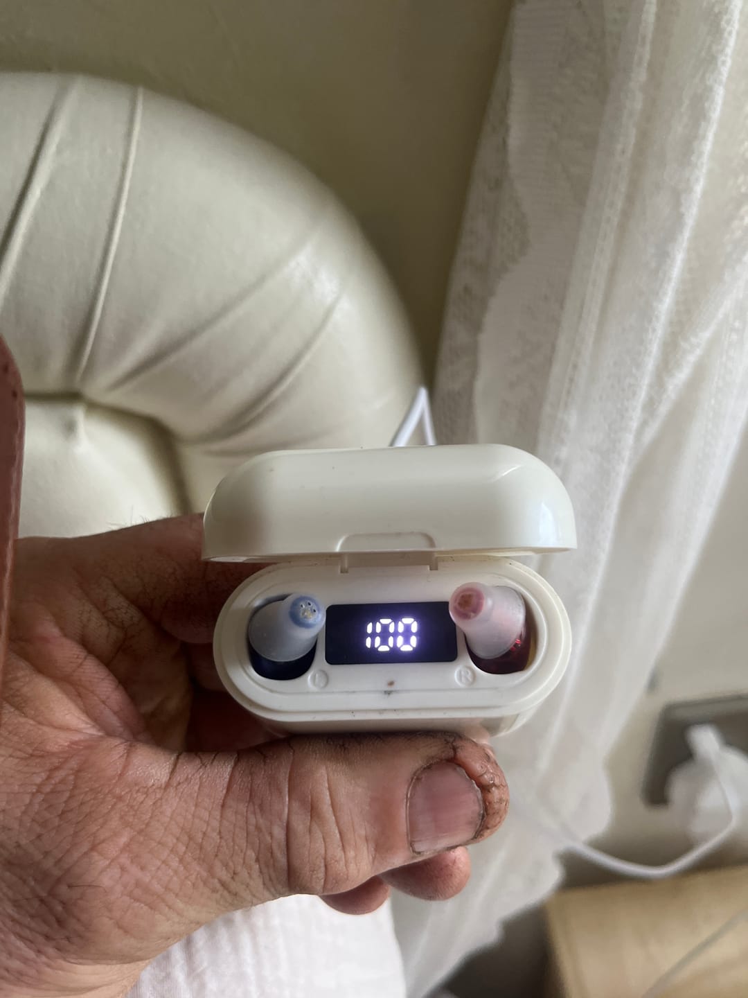 Customer photo review of Rechargeable Invisible Hearing Amplifiers | Hearing Aids with Wireless Charging Case